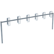 Bicycle rack  serial parking | Stand-alone constructionfor casting in concrete | Bicycle positioning:straight, 90